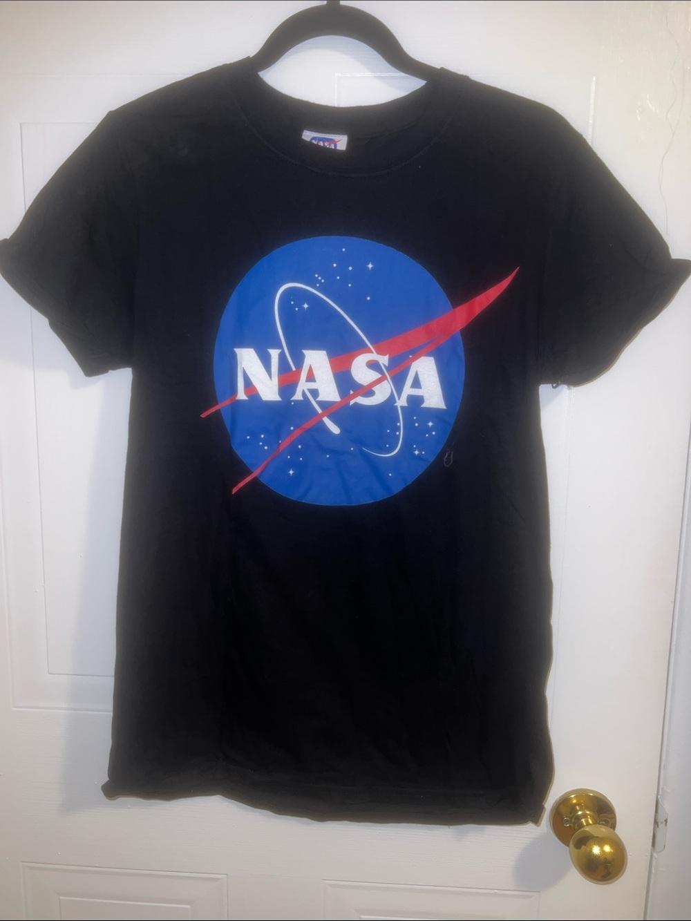 NASA Black Short Sleeve Logo Tee